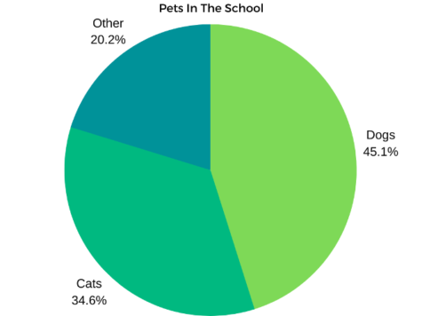 A chart showing the division of pet ownership